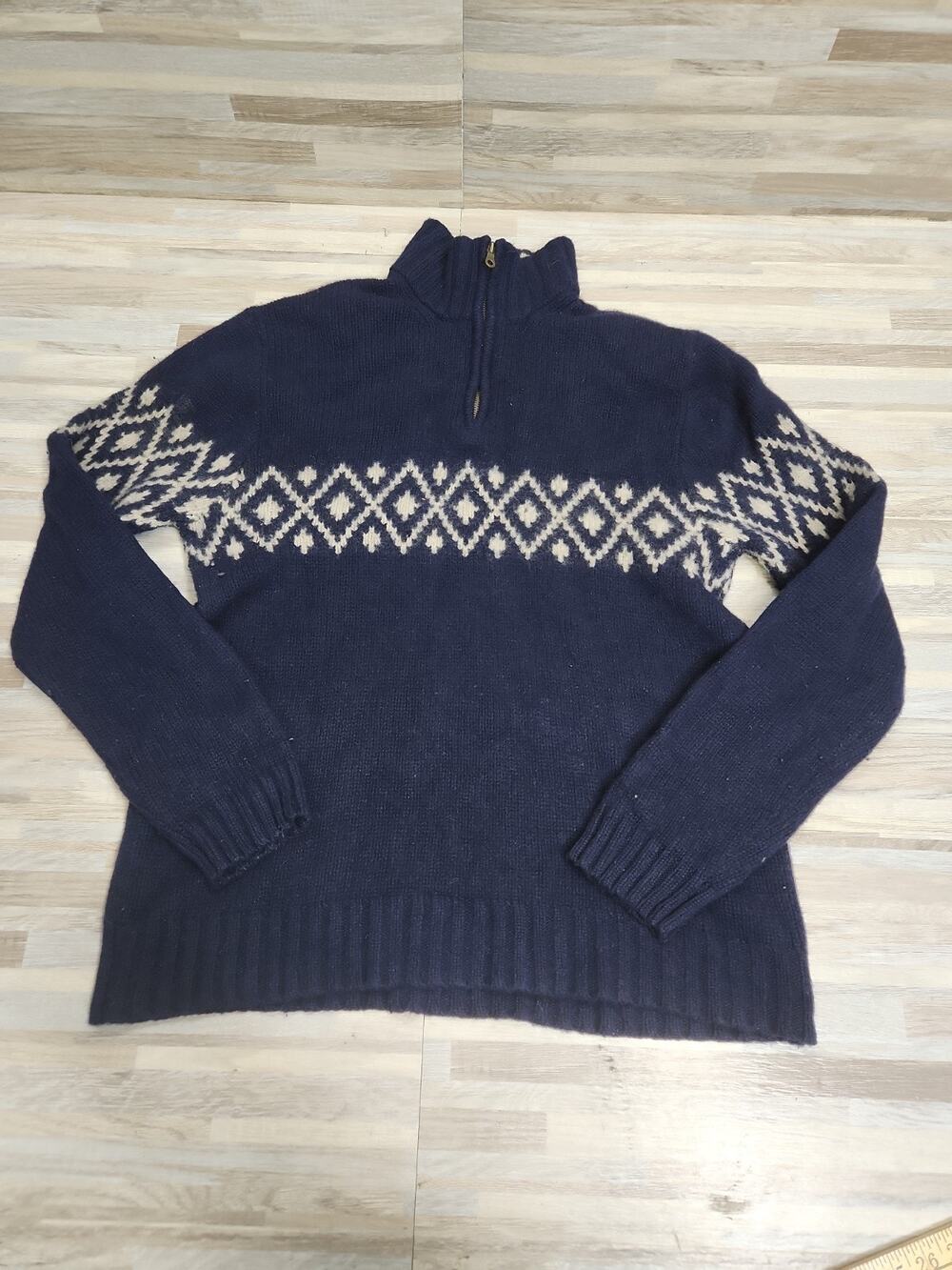 Vintage Gap 100% Lambs Wool Full Zip Hooded Sweater Y2K Size Large,L